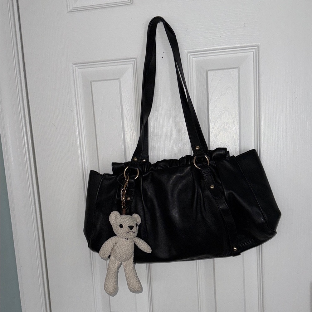 URBAN Romantics Paddington Bear Black Shoulder Bag with Bear Charm